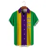 Camisa Criativa Elemento Cruzado Nova 2025 Estampa Digital 3D Camisa Tendência Solta de Manga Curta Top Masculino