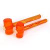 Martillo de goma con mango de madera a prueba de golpes, herramienta de decoración para instalación de pisos de baldosas, martillo de goma de alta elasticidad transparente