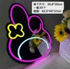 Lindo Sanrio Kuromi Luz de Atmósfera de Neón USB 5V Espejo de Escritorio para el Hogar Mesa Espejo de Maquillaje con Luz