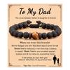 Pulsera de Piedra Natural Amazon para Hombre, Pulsera de Abalorios de Moda con Ojo de Tigre Negro Mate y Piedra Volcánica para Hombre