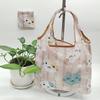 Bolsa de Compras Plegable Nueva Supermercado Transfronteriza Bolsa Tote Portátil de Tela Floral Bolsa Tote de Compras de Supermercado Bolsa de Comestibles