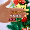 Enfeites de Natal Mais Vendidos Transfronteiriços Europeus e Americanos, Brincos Criativos de Boneco de Neve Cravejados com Diamantes para Mulheres, Brincos de Floco de Neve com Pérolas para Árvore de Natal para Mulheres