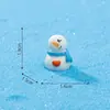 Figuras de dibujos animados en miniatura de paisajes con Santa Claus y muñeco de nieve con letreros, lindos accesorios de decoración DIY, mini adornos