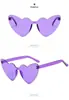 Nuevas Gafas de Sol de Corazón Europeas y Americanas Gafas sin Marco de una Sola Pieza Personalizadas Gafas para Fiestas de Baile y Fotos Callejeras de Celebridades de Internet