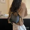 Bolso de mano de mujer de moda 2026 estilo coreano nuevo con patrón de lichi, gran capacidad, bolso de hombro, bolso cruzado tipo cubo