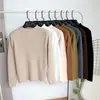 Suéter de cuello medio suave Nuo para mujer otoño e invierno Nuevo jersey ajustado de manga larga top para usar debajo de cuello medio