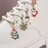 Hebillas de Zapatos de la Nueva Serie Navideña Transfronteriza Europea y Americana, Sombreros de Navidad, Colgantes de Muñeco de Nieve con Goteo de Aceite, Colgantes de Botas, Colgantes