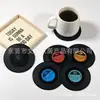 Discos de Vinilo Retro Coloridos, Mini Discos de Vinilo de Colores, Materiales para Posavasos, Posavasos de Café con Forma de CD, Almohadillas de Aislamiento Térmico, Música NFC