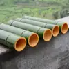 Tubos de Bambú Verde, Cañas de Bambú Huecas, Herramientas para Manualidades DIY para Jardín de Infancia, Tubos de Bambú Crudo