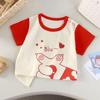 Nueva camiseta de algodón para niñas de manga corta de verano, clase de bebé, media manga para bebé, niños, absorbente de sudor, fabricantes de ropa para niños, venta al por mayor