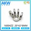 Fabricantes de Cixi para rolamento de polegada 16004ZZ 20*42*8mm interruptor elétrico motor interno peças automotivas
