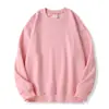 Sudadera Holgada de Moda con Hombros Ligeramente Caídos, Cuello Redondo de Algodón, Top Casual de Color Sólido, Cómodo, Elegante, Fácil de Combinar, Hecho de Tela de Algodón Puro de Xinjiang