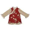 Vestido Qipao Estilo Chinês para Meninas, Novo Hanfu de Princesa, Roupa de Ano Novo Infantil, Roupa de Inverno, Roupas de Ano Novo de Inverno
