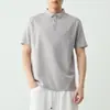 Camiseta Polo de Segmentación Tridimensional de Alta Inteligencia para Viajes Mo Mai Ke para Hombre Verano 2026 Nueva Camiseta Lisa para Hombre 75676.