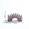 Puente de piedra creativo de paisaje en miniatura, serie de puentes de madera vintage, accesorios decorativos DIY para paisajismo de jardines, adornos en miniatura