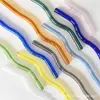 Pajita de Vidrio de 8 mm de Diámetro Vaso de Agua Ondulado Pajita de Vidrio Borosilicato Alto Pajita de Vidrio para Beber de 20 cm Resistente a Altas Temperaturas Alimentaria
