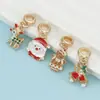 Pulsera Navideña de Dibujos Animados Colgante Hombre de Jengibre Colgante DIY Collar con Campana Pulsera de Reno Colgante Stock Listo Transfronterizo