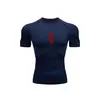 2026 Hombre Aliexpress Versátil Running Deportes Moda Entrenamiento Popular Manga Corta Exterior Compresión Camiseta Venta al por Mayor