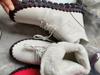 Comercio exterior 45 yardas zapatos de algodón cosidos a mano tendón suela blanda gancho y bucle casual europeo y americano con forro polar grueso cálido zapatos de madre