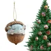 Adornos de Bellota de Animales del Bosque Fantástico Decoraciones de Animales de Piña Decoraciones Acrílicas para Colgar en Casa Decoraciones para Árbol de Navidad