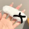 Grampo de Pelúcia Outono e Inverno Coleção Feminina Grampo Exquisito de Alto Padrão Urso Fofo Estrela de Cinco Pontas Presilha de Uma Palavra Presilha BB Acessórios de Cabelo