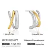 Brincos Jieding em aço inoxidável bicolores, joias de luxo leve de nicho para mulheres em aço titânio não descolorante, atacado transfronteiriço