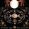 Mantel de Tarot Tela Esterilla Tarjeta de Tarot Fase Lunar Sol Árbol de la Vida Mantel de Terciopelo