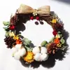 Kit de Manualidades Navideñas Estilo Rústico Americano, incluye materiales para hacer coronas, adecuado para jardines de infancia, floristerías y decoraciones de puertas interiores