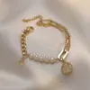 Pulseira Smile Baroque Pérola Natural Design de Nicho Alto Senso Nova Namorada Pulseira de Menina Joias Atacado