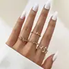 Europa Venta Caliente Conjunto de Anillos Geométricos Creativos Set de 20 Piezas Personalidad Diseño Irregular Anillos para Dedos de Mujer Venta al por Mayor