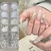 12 Grades Floco de Neve de Natal Lantejoulas para Nail Art Acessórios Populares de Natal Glitter para Unhas 4 Cores Decoração de Unhas