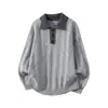 Suéter cárdigan de solapa para hombre Otoño/Invierno 2026 Tejido de punto holgado de moda Base para dropshipping para hombre