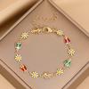 Joyería caliente transfronteriza pulsera creativa de mariposa con diamantes de imitación pulsera de temperamento ins pulsera de margarita pulsera de cruz