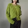 Moda Otoño e Invierno 2025 Nuevo Versátil Suave y Amigable con la Piel Estilo Perezoso Cárdigan de Punto Trenzado Suéter Casual Holgado para Mujer