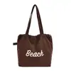 Bolso Retro de Gran Capacidad para Mujer 2026 Nuevo Estilo Moda Estampado de Letras Bolso de Mano Bolso Tote Versátil Bolsa de Hombro Ins
