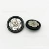 Casaco Corta-vento Suéter Casaco Suéter Botão Decorativo Estilo Chanel Metal Flor Forma Duplo Laço Costurado à Mão