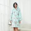 Pijama Longo de Flanela Pequeno Pulôver Tapete Preguiçoso de TV Roupas Quentes com Capuz Camisola de Casal para Casa