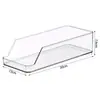 Caja de Almacenamiento para Refrigerador de Grado Alimenticio para el Hogar Cocina Transparente de Plástico Caja de Almacenamiento de Gran Capacidad Caja para Conservación de Bebidas y Alimentos