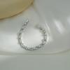 Pulsera de Zirconia Amor Metal Viento Chapado Blanco Nueva Moda Joyería Diseño de Nicho Incrustación Directo de Fábrica Pulsera de Circonio
