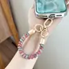 Cable de teléfono, correa para teléfono móvil, cordón de cristal, colgante pequeño, decoración de accesorio para teléfono, correa para teléfono móvil, correa antipérdida, cordón de silicona