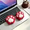 Colgante de Felpa Imitación Piel de Visón Encanto para Bolso Pata Linda Llavero de Coche Accesorio Cadena para Teléfono Encanto de Pata de Gato para Bolso