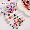 Cadena de Caramelos Cuadrados de Colores para Teléfono Móvil, Joyería, Pulsera, Hecho a Mano, Cuentas DIY, Bolsa de Cuentas Sueltas, Collar Colgante, Accesorios de Joyería para el Cabello