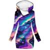 Suéter de punto para mujer, vestido de suéter de otoño, popular en Amazon, con capucha impresa en 3D digital de arena movediza, para mujer