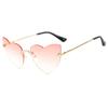Gafas de sol 2019 moda sin montura gafas de sol de amor gafas de sol de corazón océano gafas planas decorativas