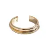 Pulsera abierta de metal con textura brillante transfronteriza europea y americana, estilo coreano ins de lujo ligero de alta gama, joyería versátil al por mayor