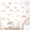 Br63986 Pegatinas de Pared Autoadhesivas Estilo Ins de Nube Arcoíris Cálido para Decoración de Dormitorio, Guardería, Habitación de Niños