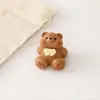 Acessórios de Resina Urso Laço 5 Cores Comida em Miniatura Simulação Brinquedos Chaveiro DIY Ímã de Geladeira Ornamento de Carro