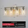 Transfronterizo Amazon retro industrial americano espejo faro E26 cubierta de vidrio baño 3-cabezas lámpara de pared sin