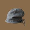 Gorro pulóver al por mayor para niñas con cordón ajustable, gorro holgado de viento perezoso, gorro tejido de color sólido para hombre