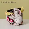 Maceta Carnosa Juego de Flores Creativo Diámetro Grande Tocón de Planta Conejo de Dibujos Animados Lujo Ligero Pastoral Retro Adornos Simples